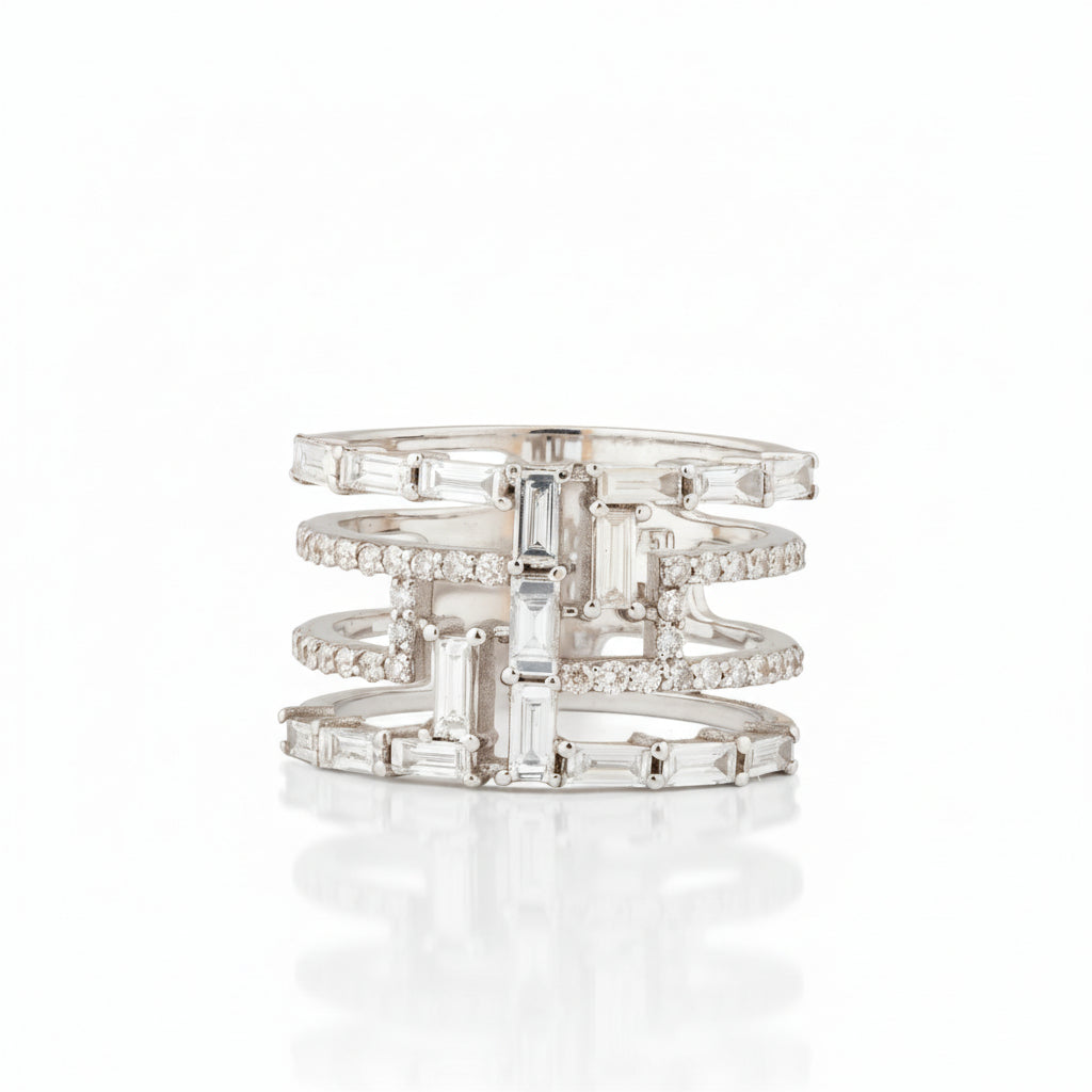 Prism Frame Diamond Ring
