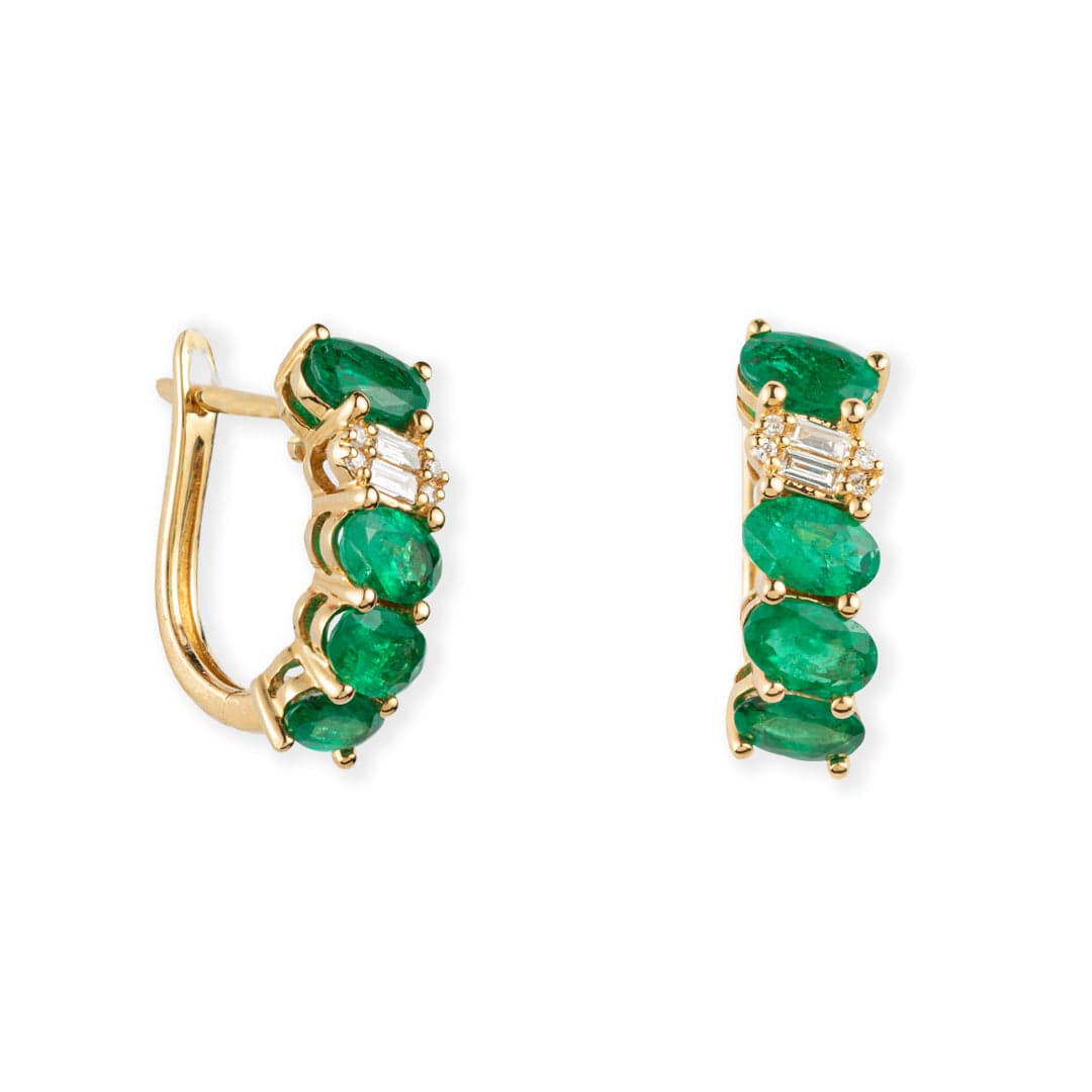 Emerald Diamond Earrings - M.Fitaihi