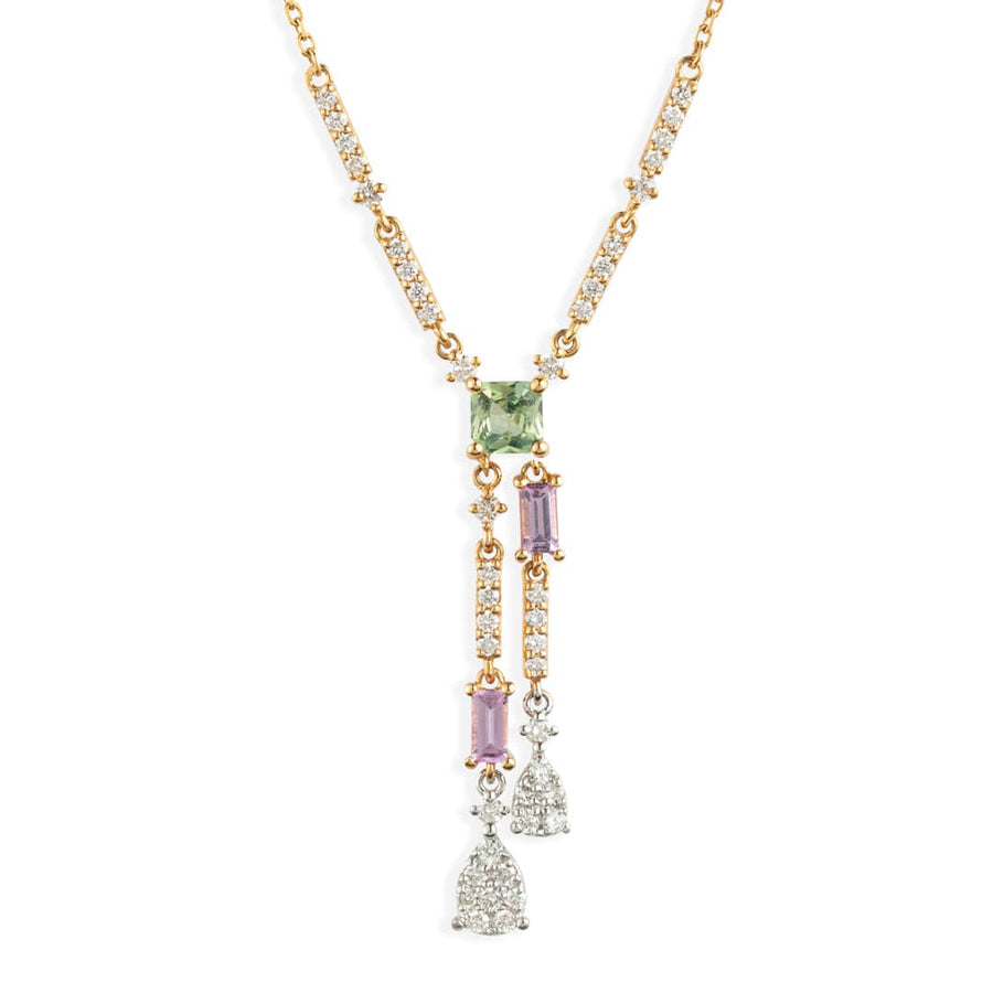 Gold and Diamonde Necklace - M.Fitaihi