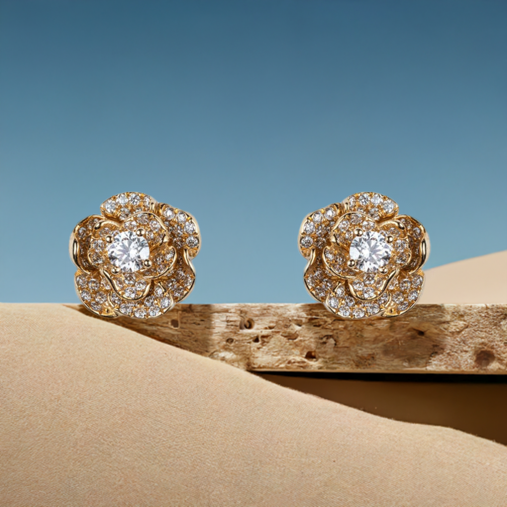 "Jouri" Yellow Sapphire Diamond Earrings