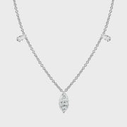 M.Fitaihi Everyday Sparkle - Pear Diamond Necklace