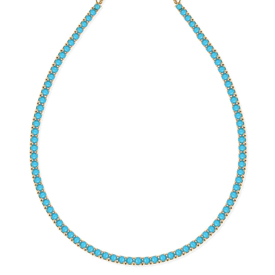 M.Fitaihi Everyday Sparkle - Gold and Aqua Necklace