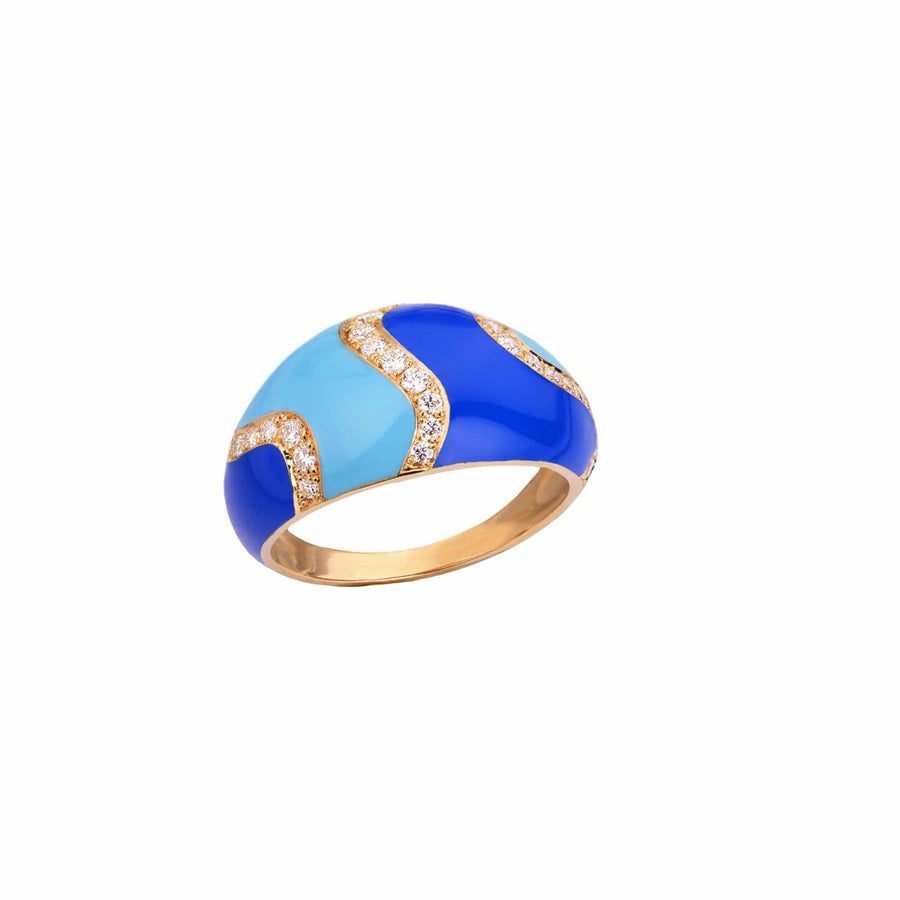 M. Fitaihi Candy Blue Wave Ring