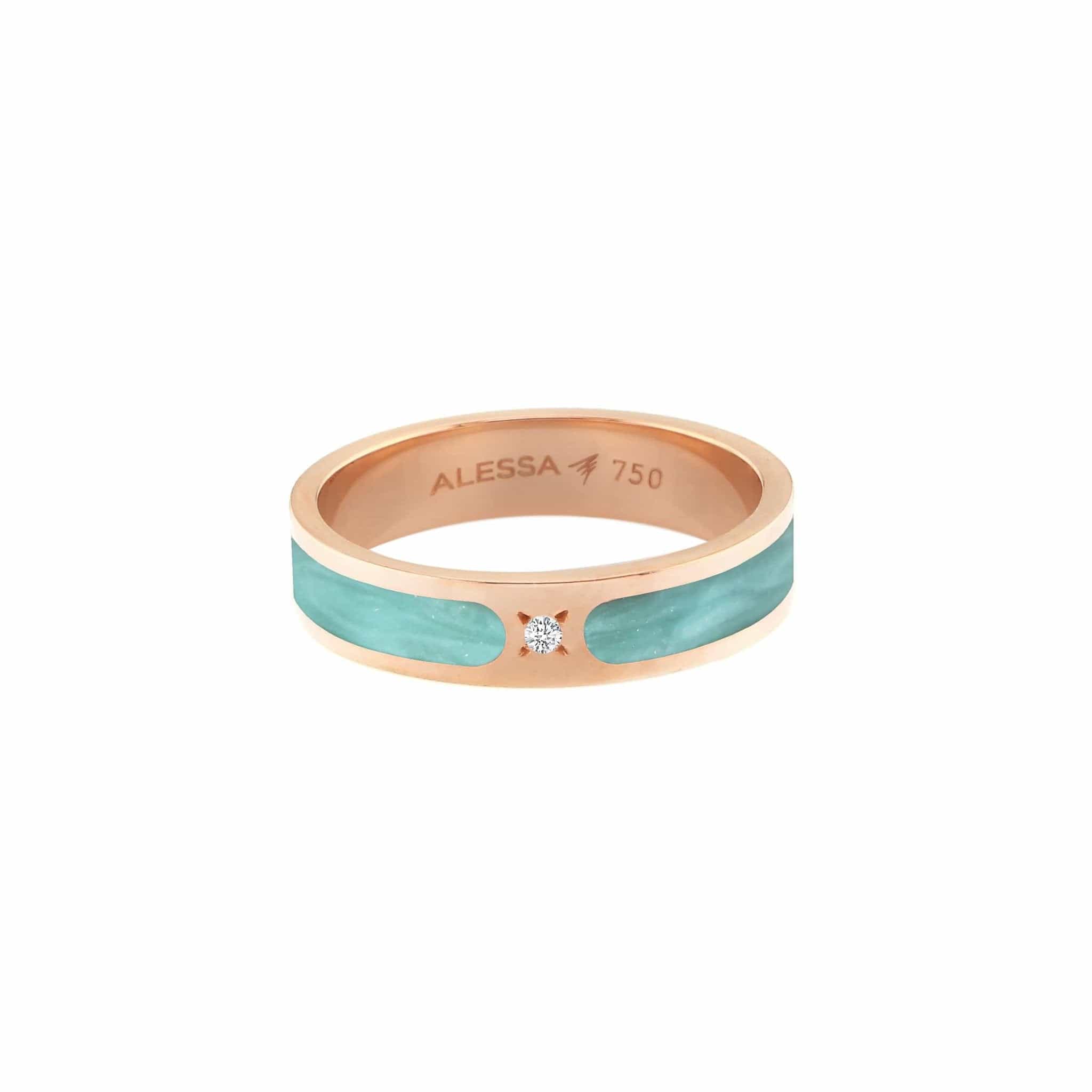 Alessa Jewelry Rose Gold Spectrum Hand Painted Ring - M.Fitaihi