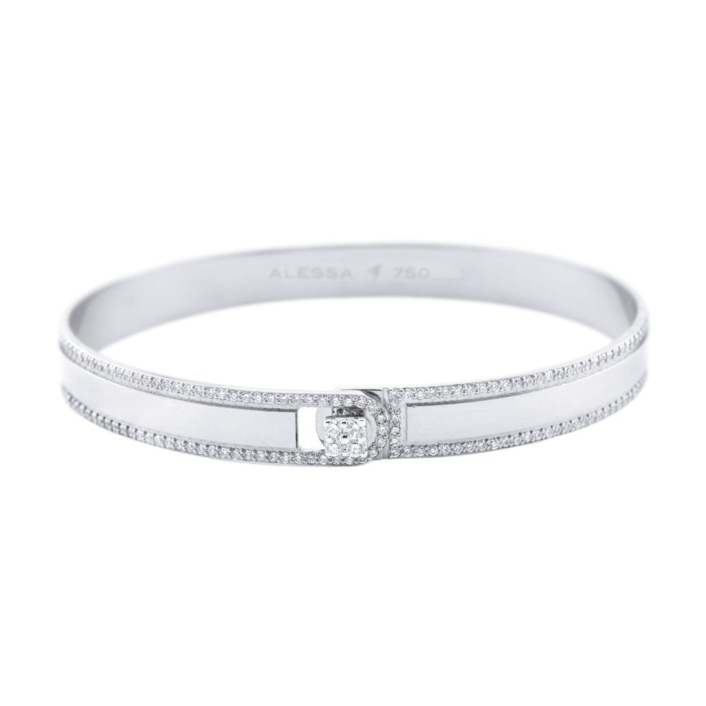 Alessa Jewelry Solid Border diamond Bracelet - M.Fitaihi