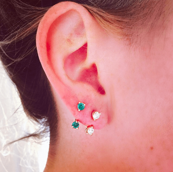 Anita Ko Emerald orbit earring - M.Fitaihi