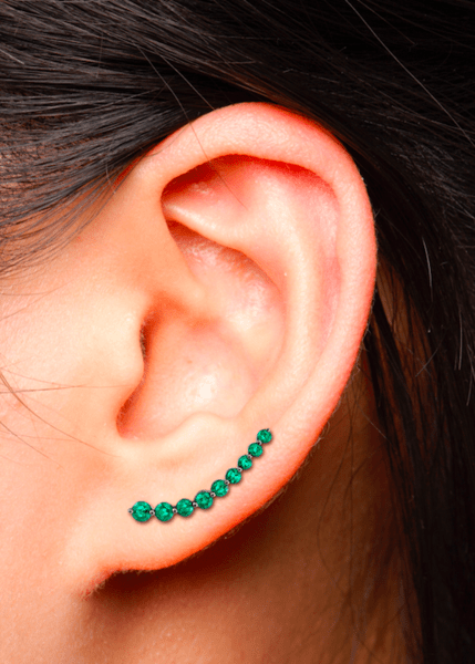 Anita Ko Floating Emeralds Earring - M.Fitaihi