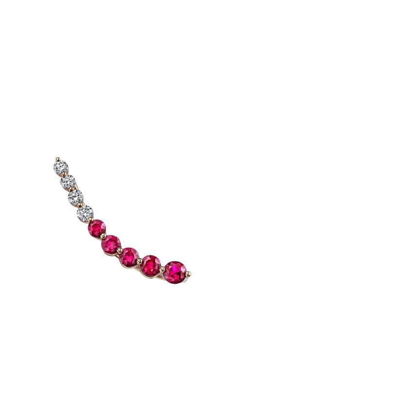 Anita Ko Floating Ruby Earring - M.Fitaihi