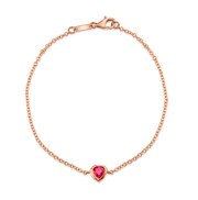 Anita Ko Ruby Heart Chain Bracelet - M.Fitaihi