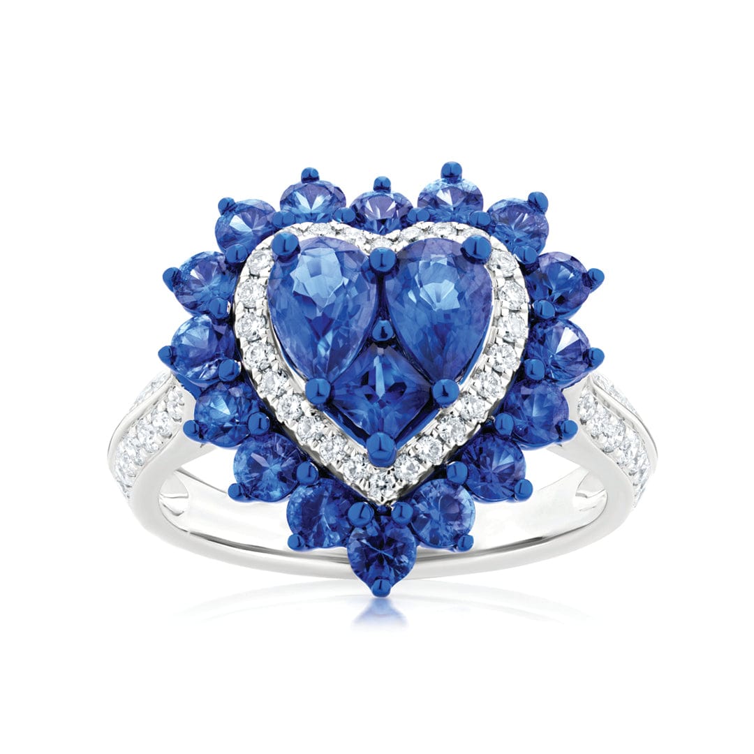Blue Sapphire Heart Ring - M.Fitaihi