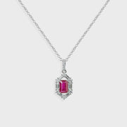 M.Fitaihi Timeless Baguette - Diamonds and Rubies Necklace