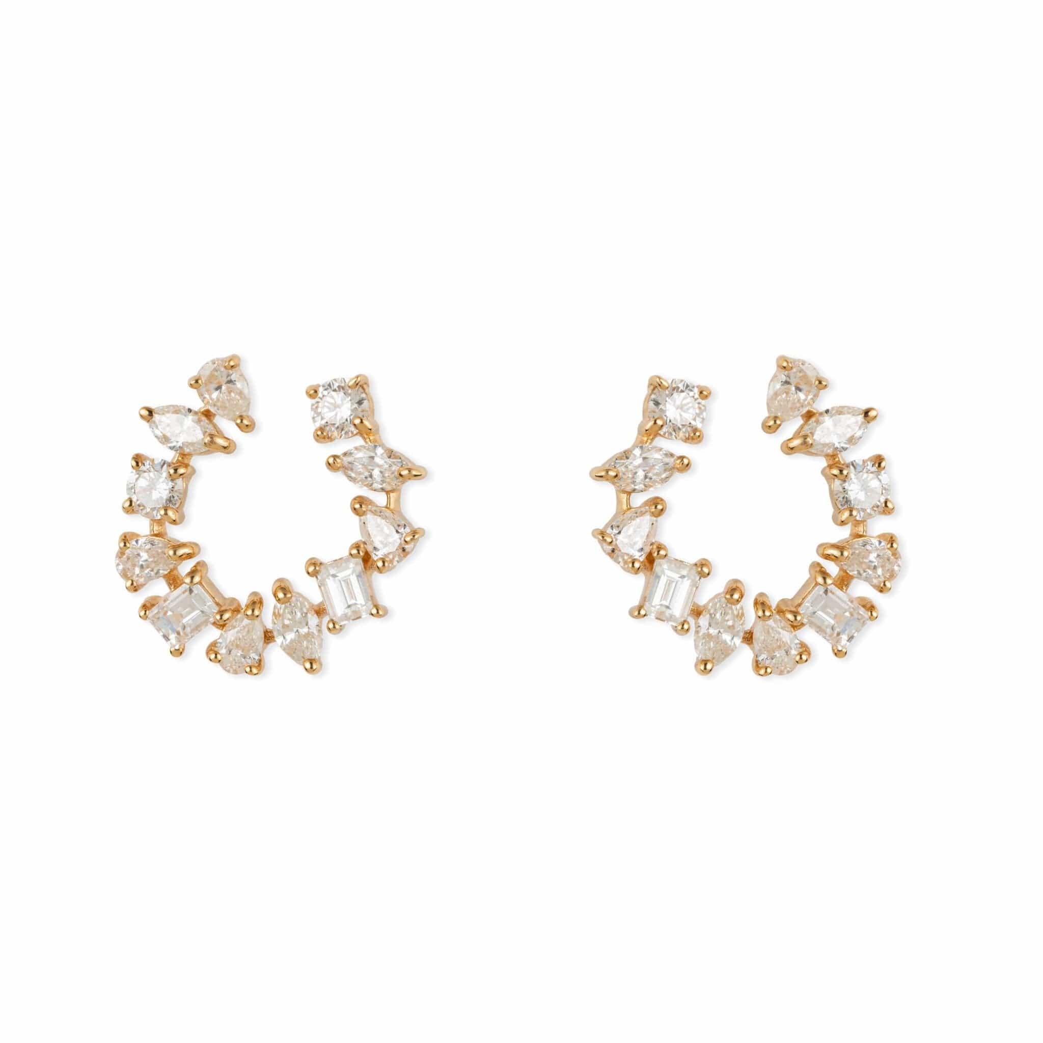 Diamond Hoop Earrings - M.Fitaihi
