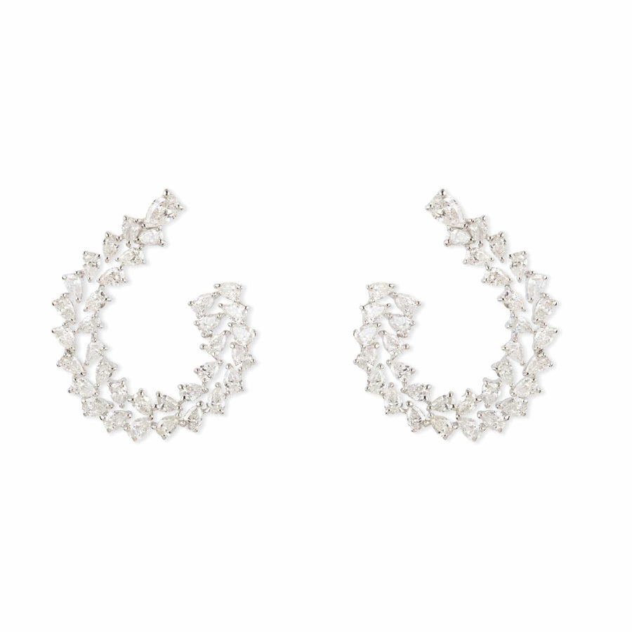 Diamond Hoop Earrings - M.Fitaihi