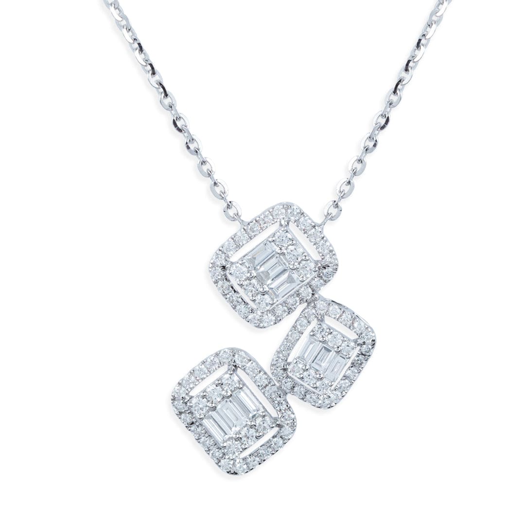 Diamond Square Necklace - M.Fitaihi