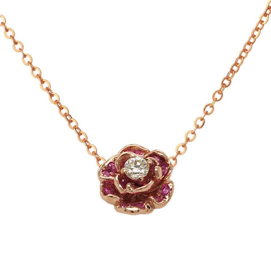 "Jouri" Pink Sapphire Diamond Necklace - M.Fitaihi