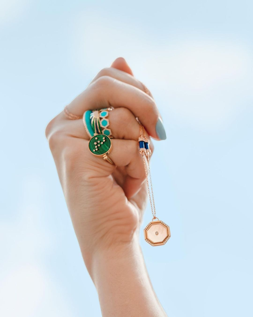 L'Atelier Nawbar Green Cosmic Love Ring - M.Fitaihi
