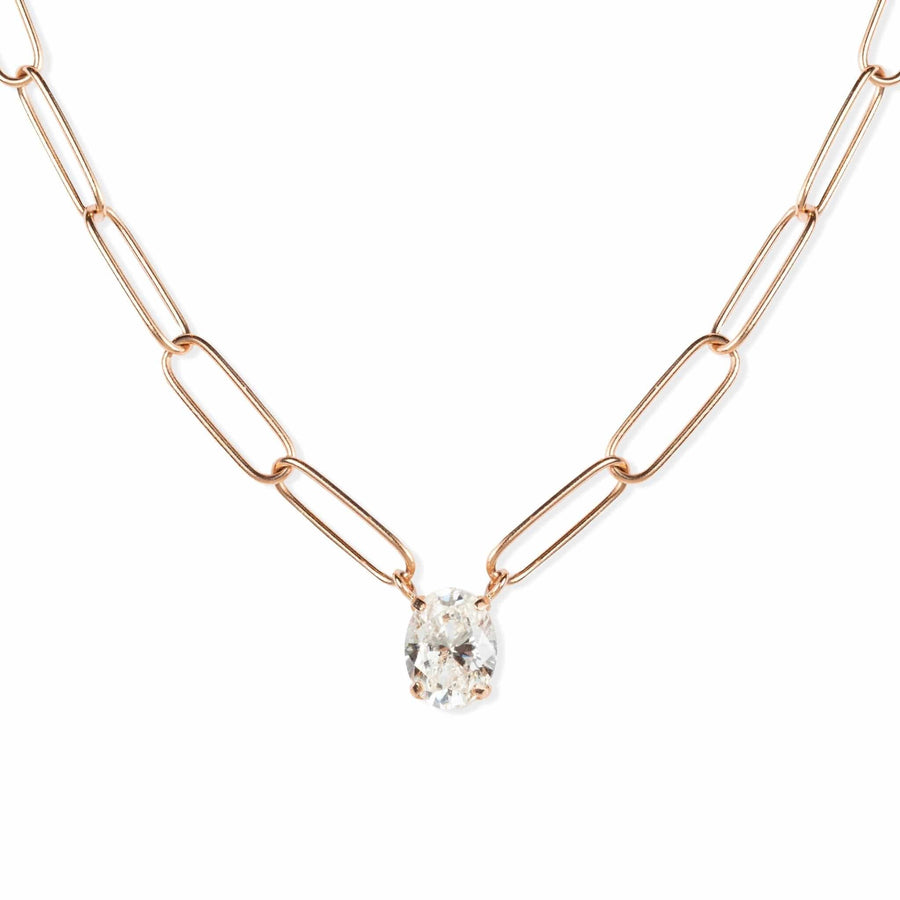 Links And Diamonds Necklace - M.Fitaihi