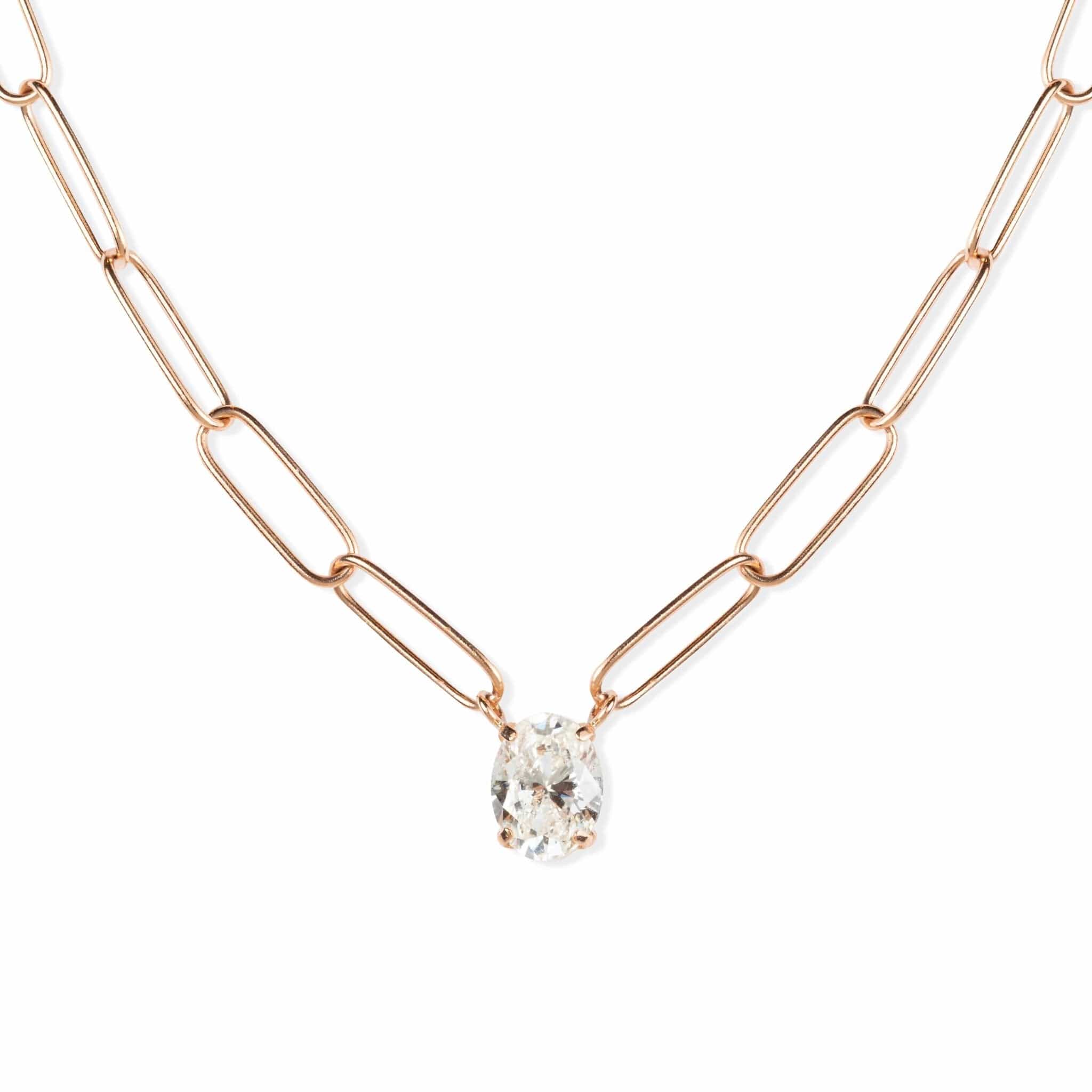 Links And Diamonds Necklace - M.Fitaihi