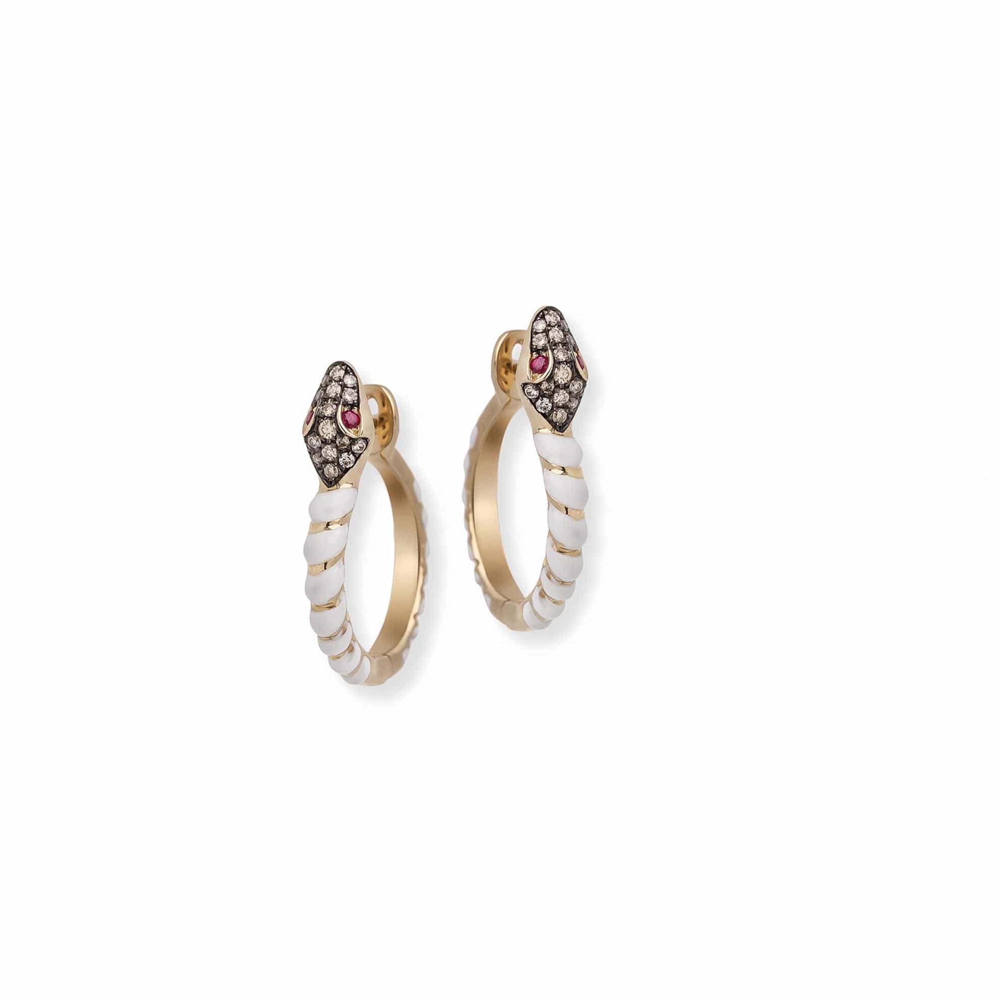 M. Fitaihi Candy Diamond Snake Earrings - M.Fitaihi