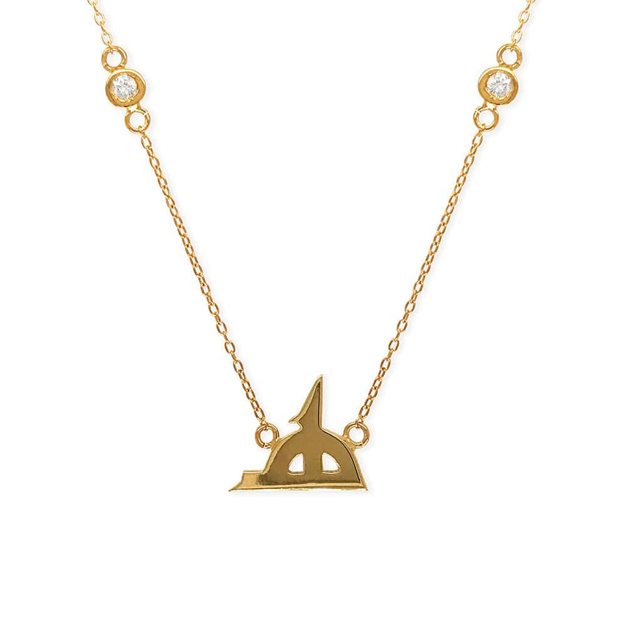 M.Fitaihi Alif - Gold Letter "Ha" Necklace - M.Fitaihi
