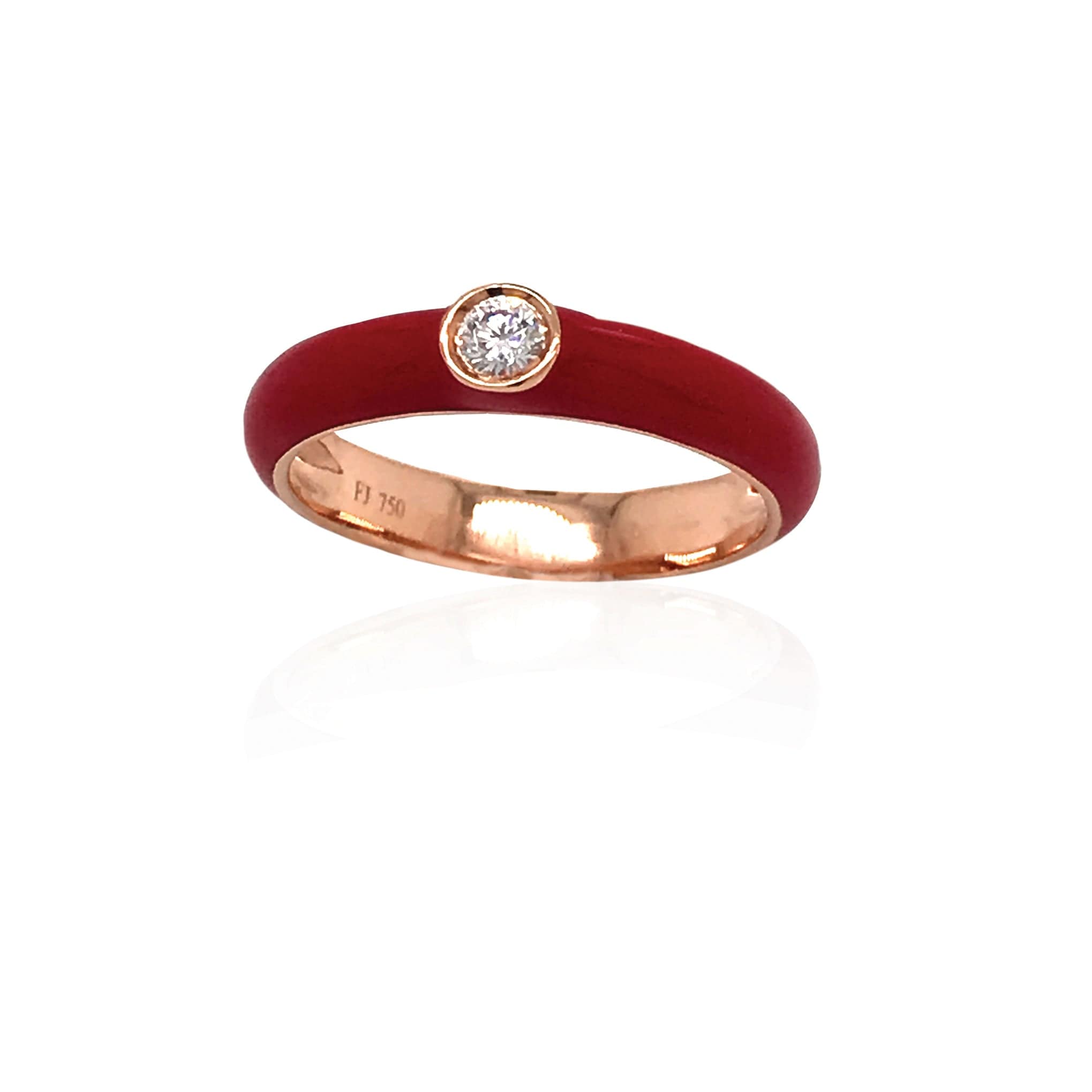 M.Fitaihi Candy - Gold Red Ring With Diamond - M.Fitaihi