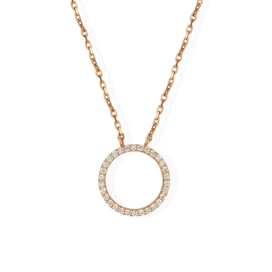 M.Fitaihi Everyday Sparkle - Circle Diamond Necklace - M.Fitaihi