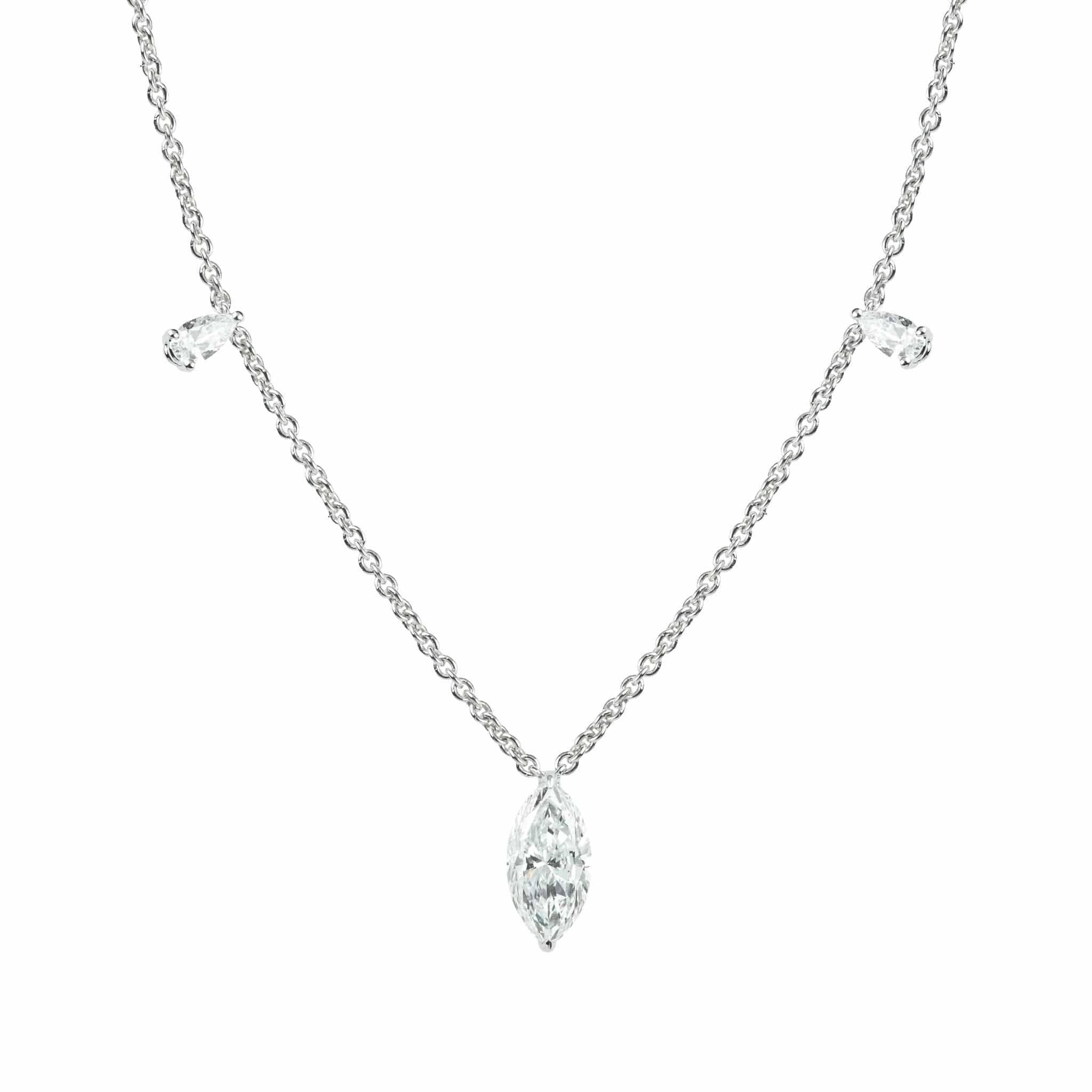 M.Fitaihi Everyday Sparkle - Pear Diamond Necklace - M.Fitaihi