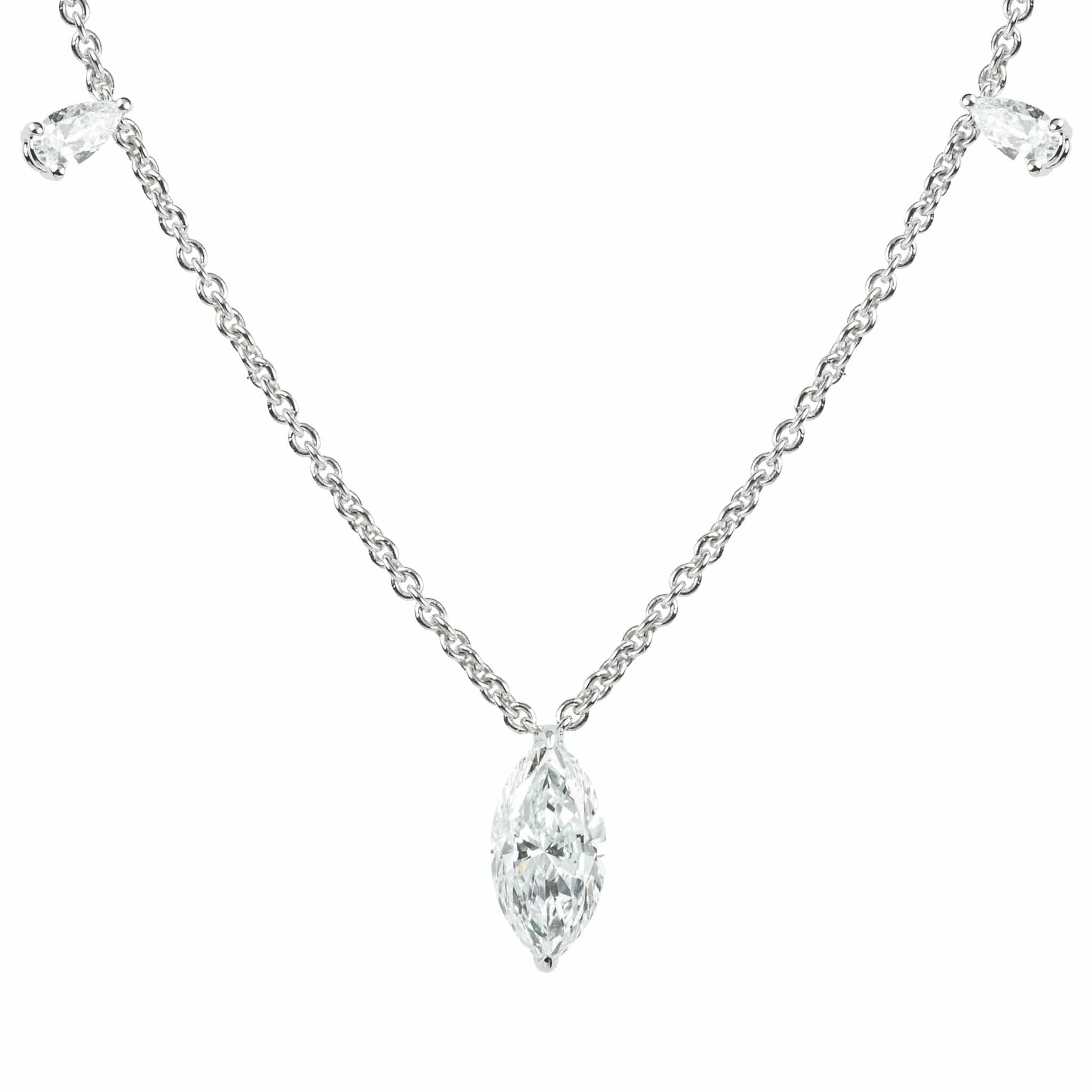 M.Fitaihi Everyday Sparkle - Pear Diamond Necklace - M.Fitaihi