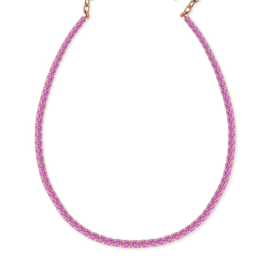 M.Fitaihi Everyday Sparkle - Pink Sapphire Necklace - M.Fitaihi