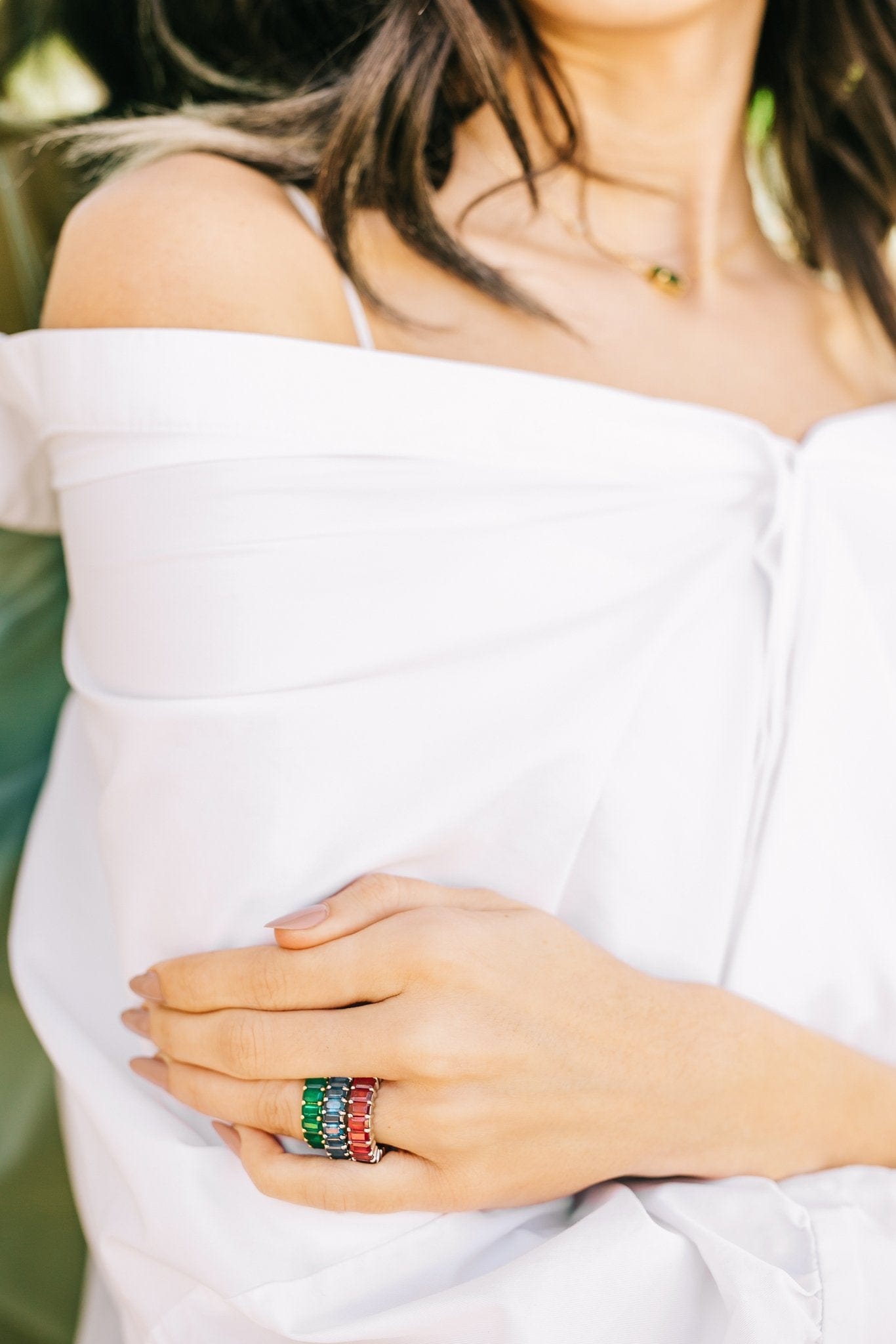 M.Fitaihi Everyday Sparkle - Ruby Emerald Eternity Band (Ring) - M.Fitaihi