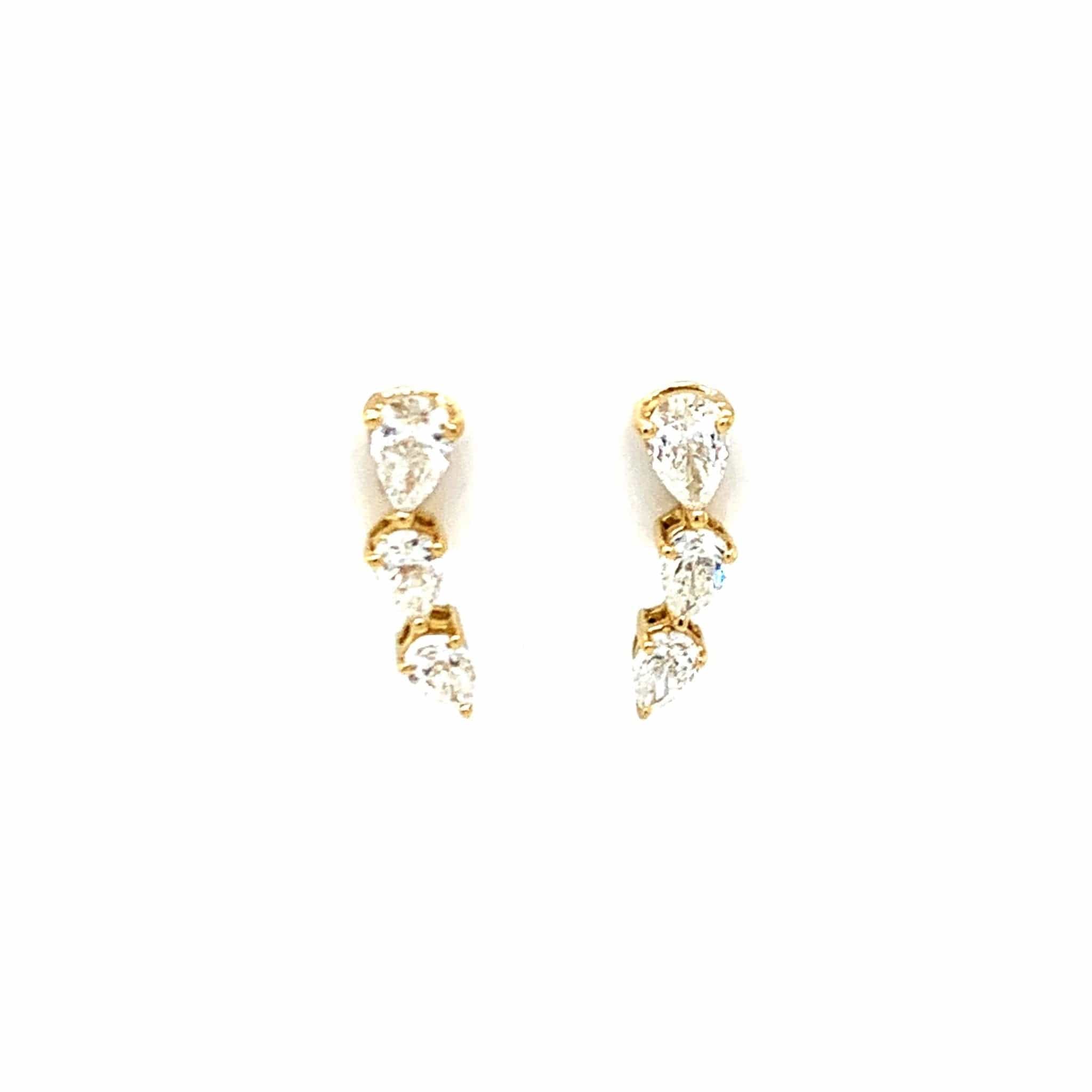 M.Fitaihi Everyday Sparkle - Yellow Gold with Diamonds Earrings - M.Fitaihi