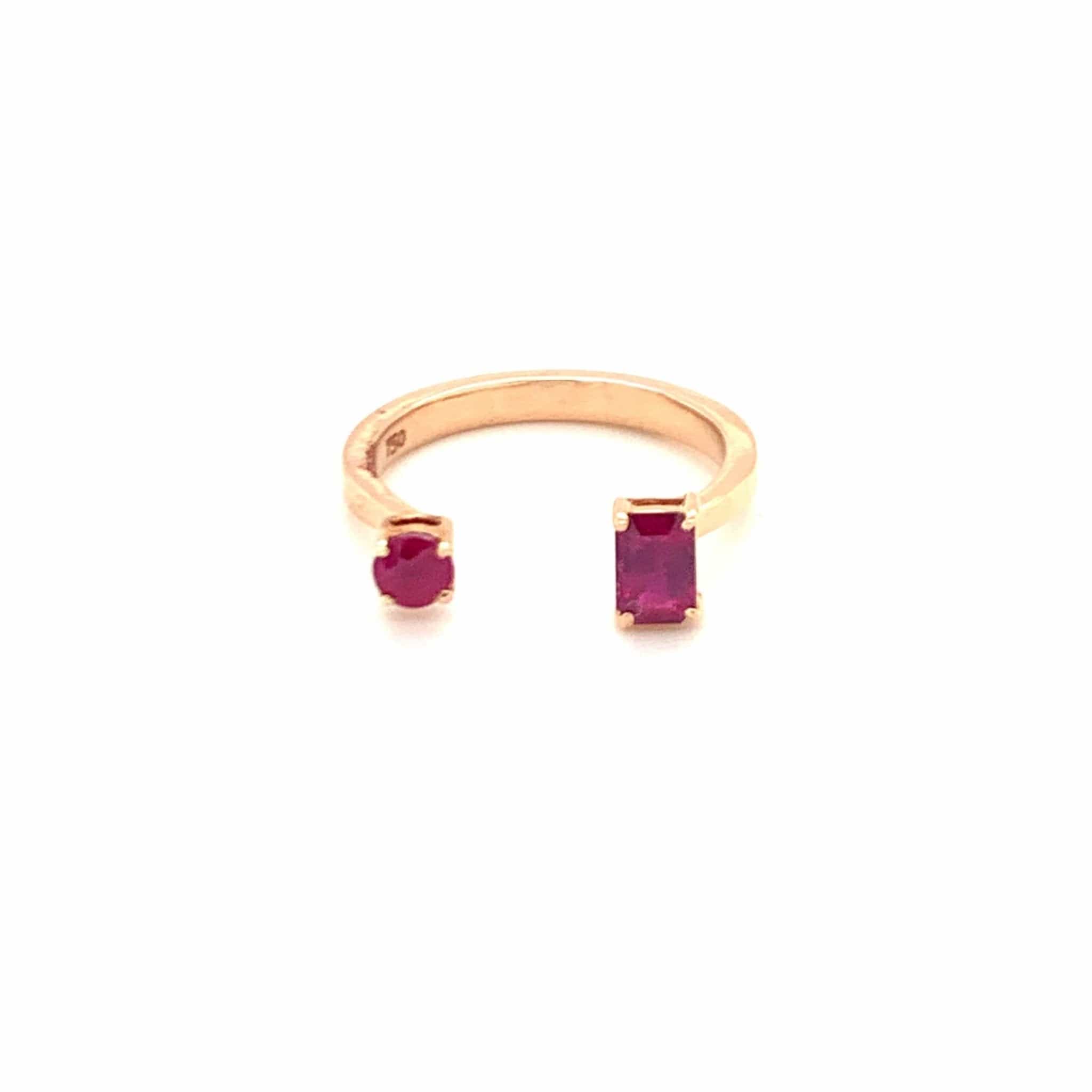 M.Fitaihi Forever Yours - Rose Gold with Ruby Ring - M.Fitaihi