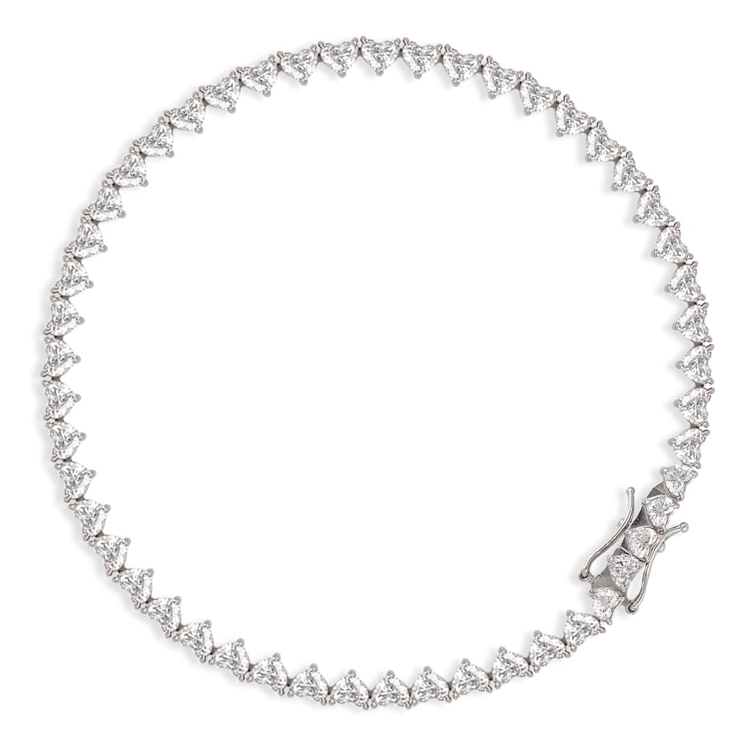 M.Fitaihi Forever Yours - White Gold Heart Bracelet - M.Fitaihi