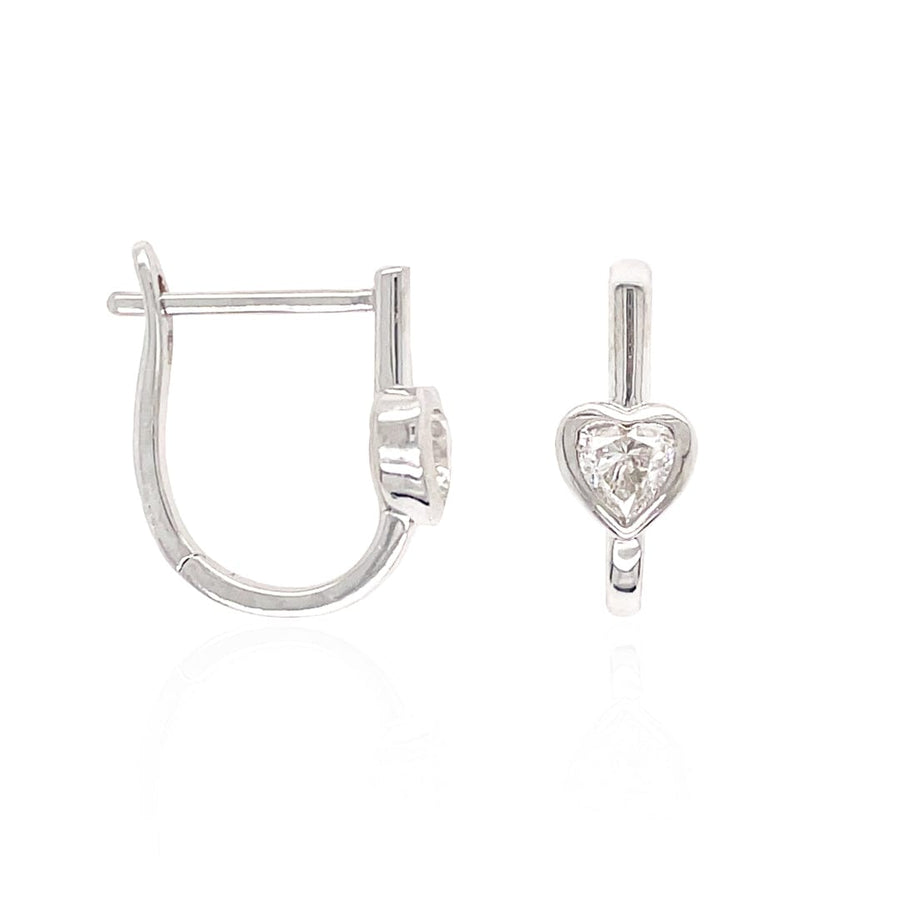 M.Fitaihi Forever Yours - White Gold Heart Earrings - M.Fitaihi