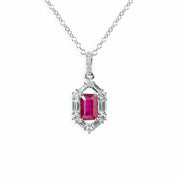 M.Fitaihi Timeless Baguette - Diamonds and Rubies Necklace - M.Fitaihi