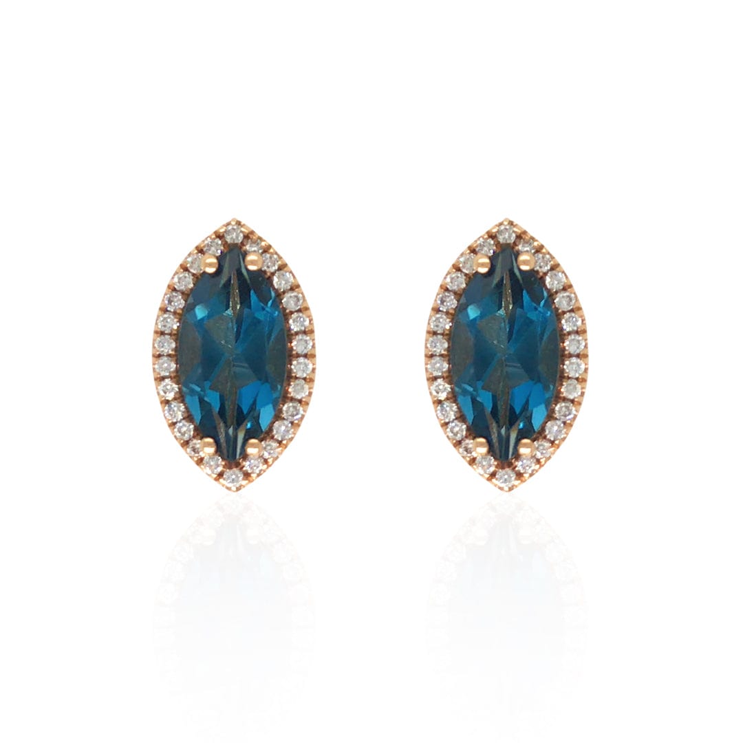 Suzanne Kalan Pave White Diamond Marquis London Blue Topaz - M.Fitaihi