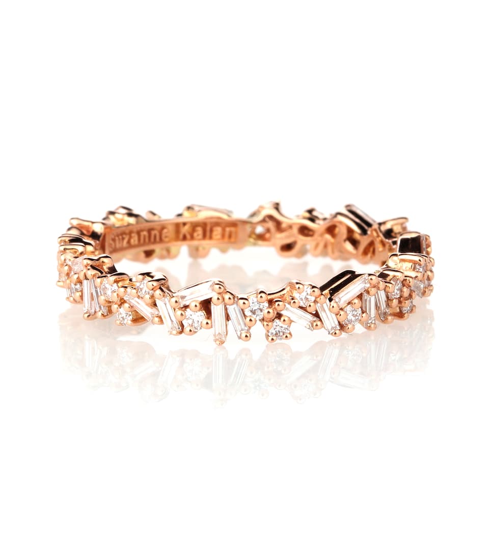 Suzanne Kalan Rose Gold Ring Firework Baguettes - M.Fitaihi