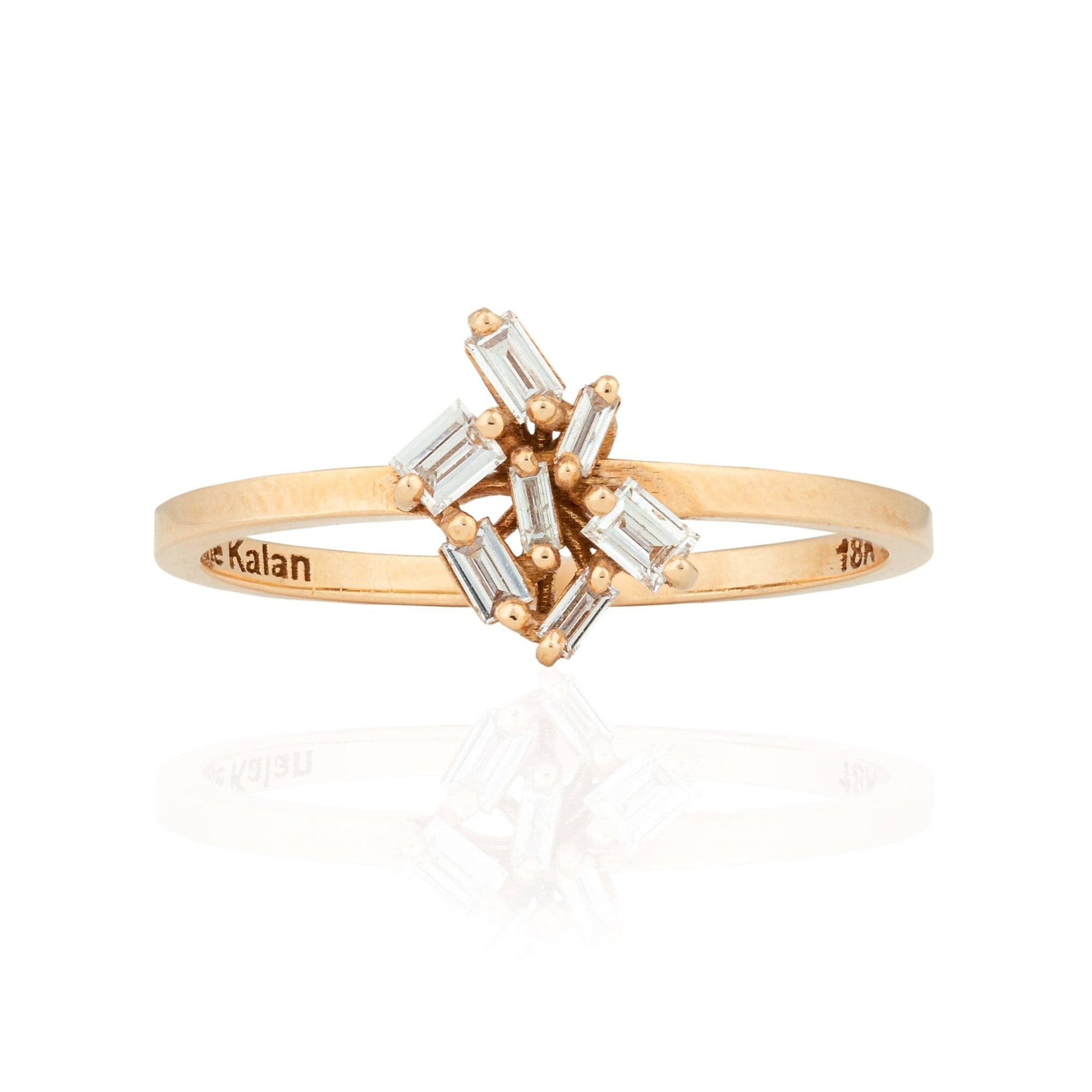 Suzanne Kalan White Diamond Baguettes Ring - M.Fitaihi
