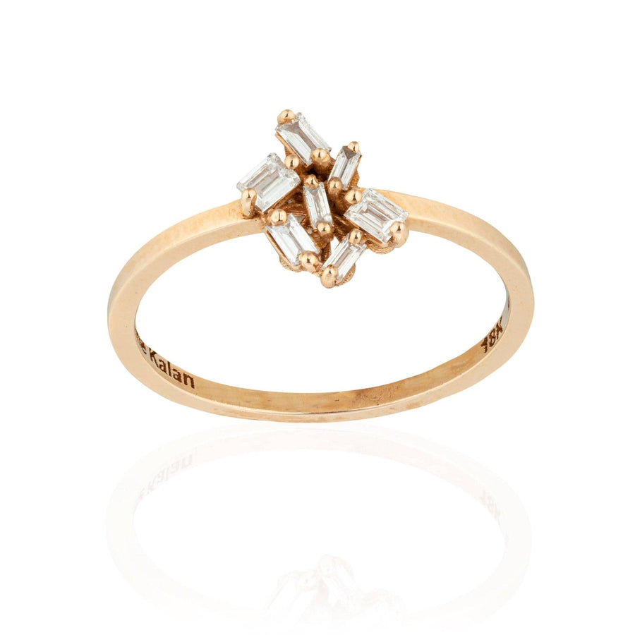 Suzanne Kalan White Diamond Baguettes Ring - M.Fitaihi