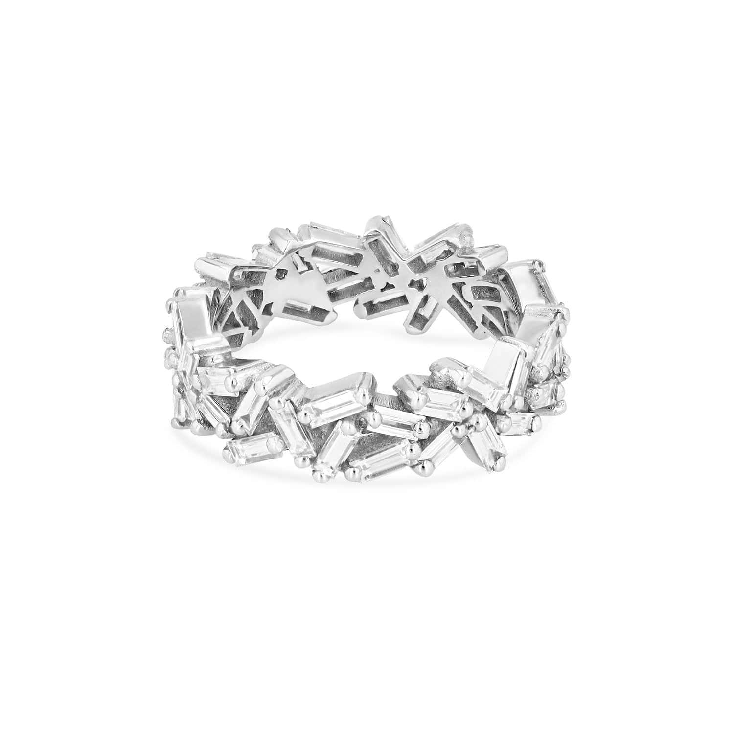 Suzanne Kalan White Gold Small Sparkler Eternity Band - M.Fitaihi