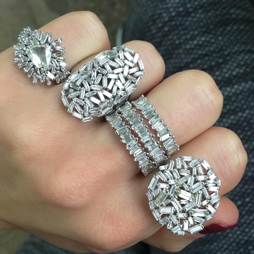 Suzanne Kalan White Gold Wide Band Ring - M.Fitaihi